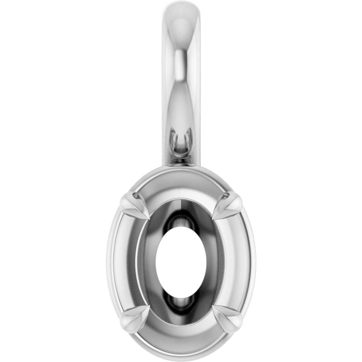 Claw-Prong Solitaire Bezel-Style Pendant
