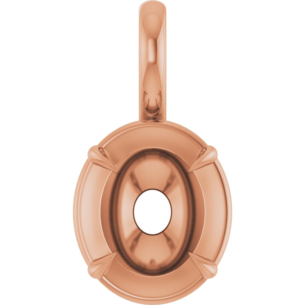 Claw-Prong Solitaire Bezel-Style Pendant