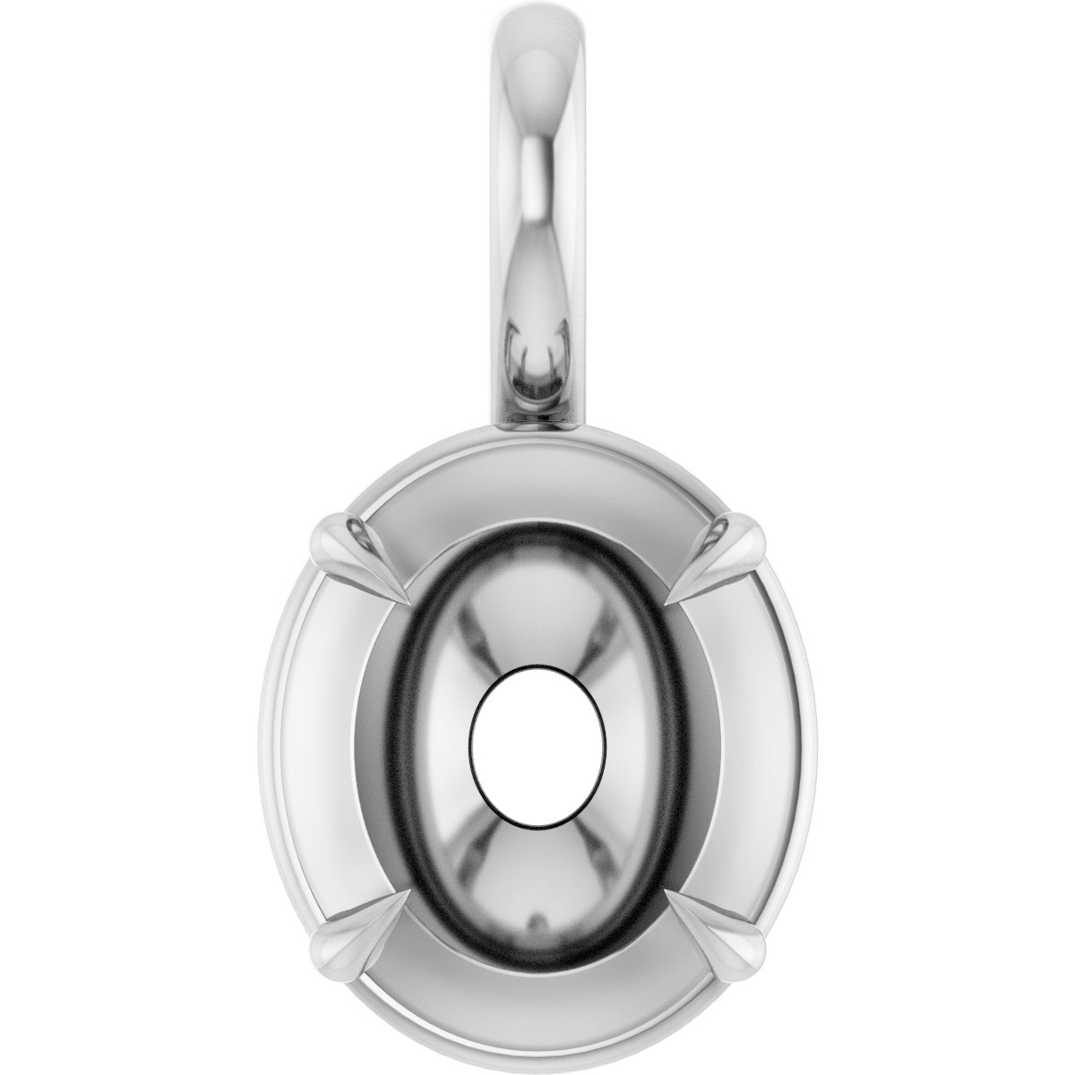 Claw-Prong Solitaire Bezel-Style Pendant