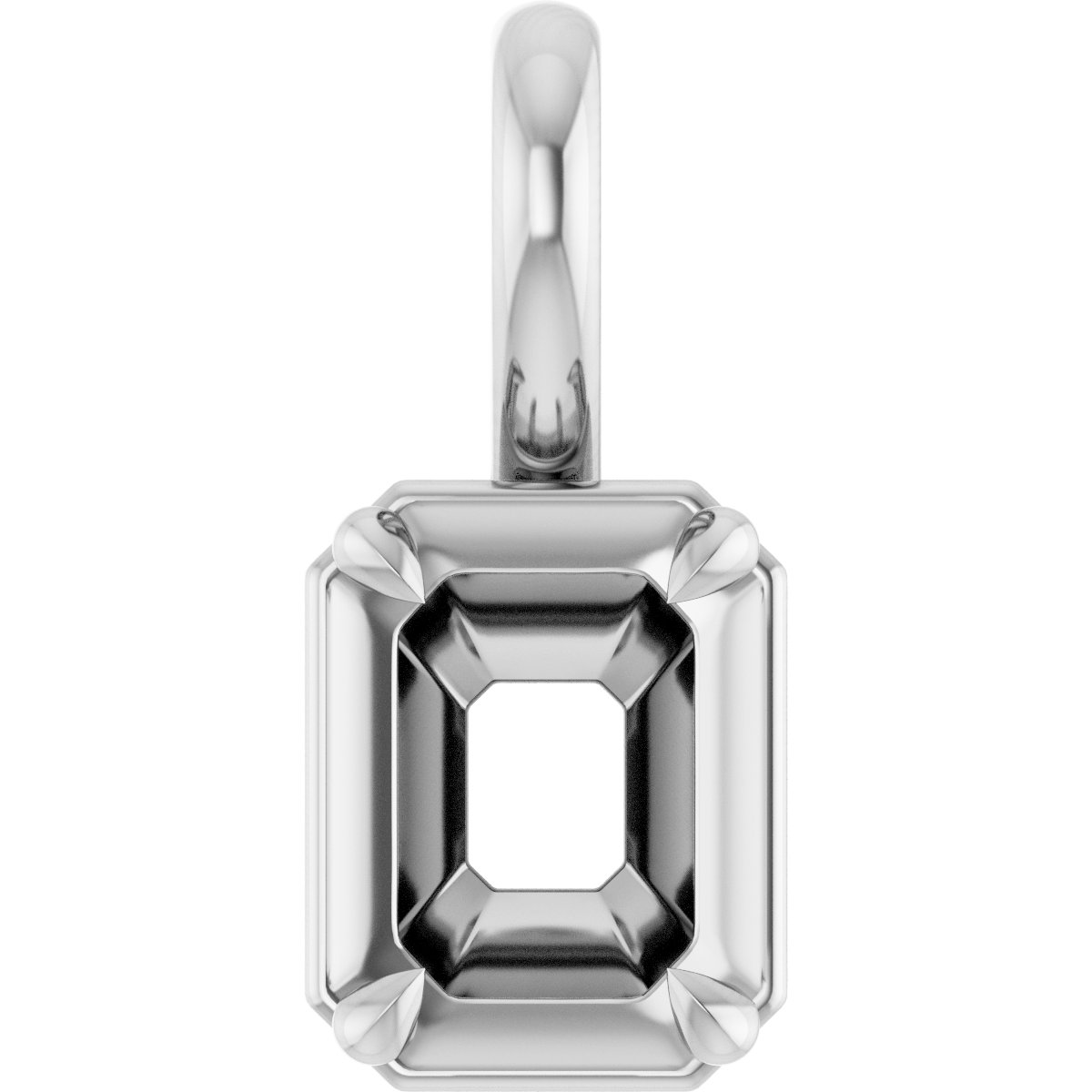 Claw-Prong Solitaire Bezel-Style Pendant