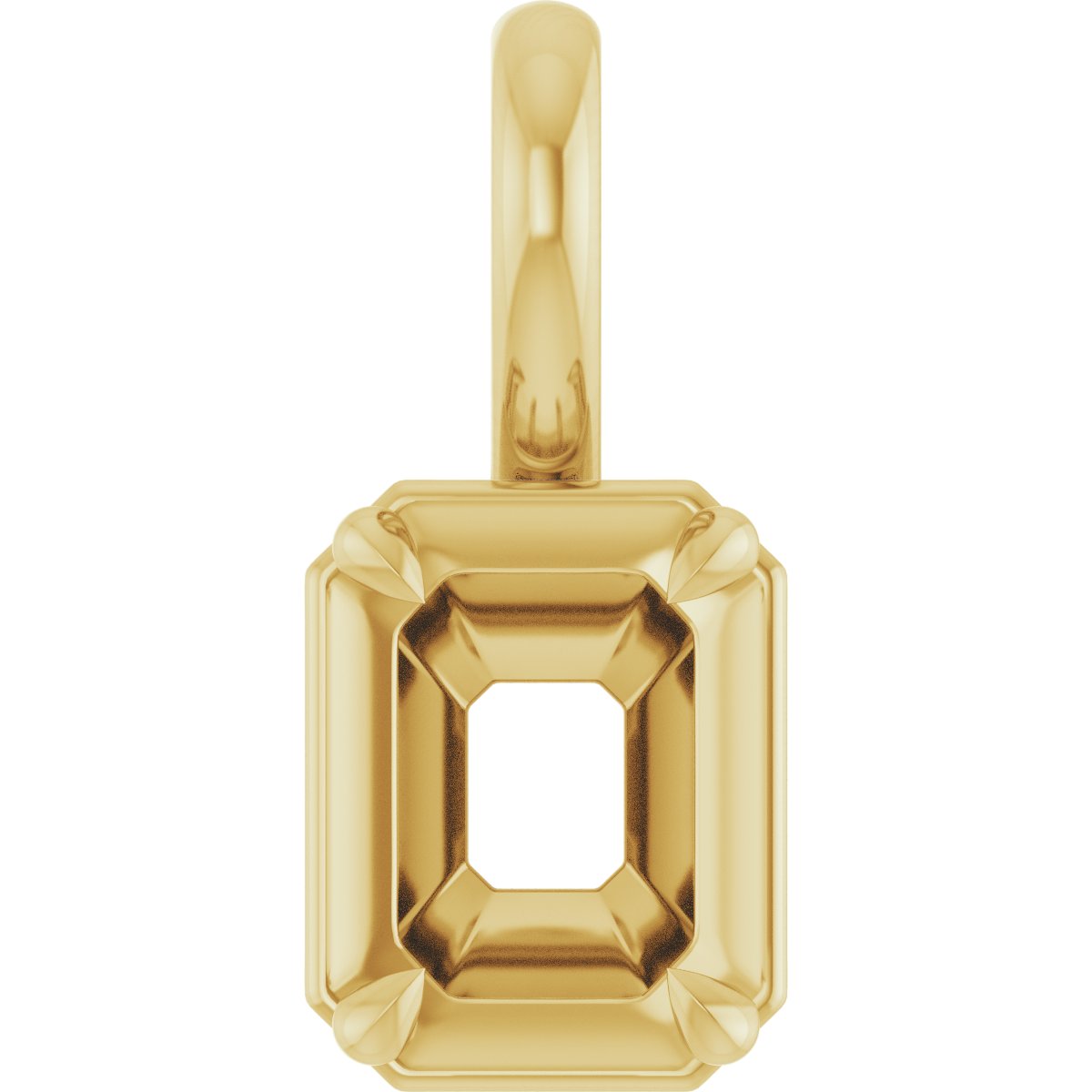 Claw-Prong Solitaire Bezel-Style Pendant