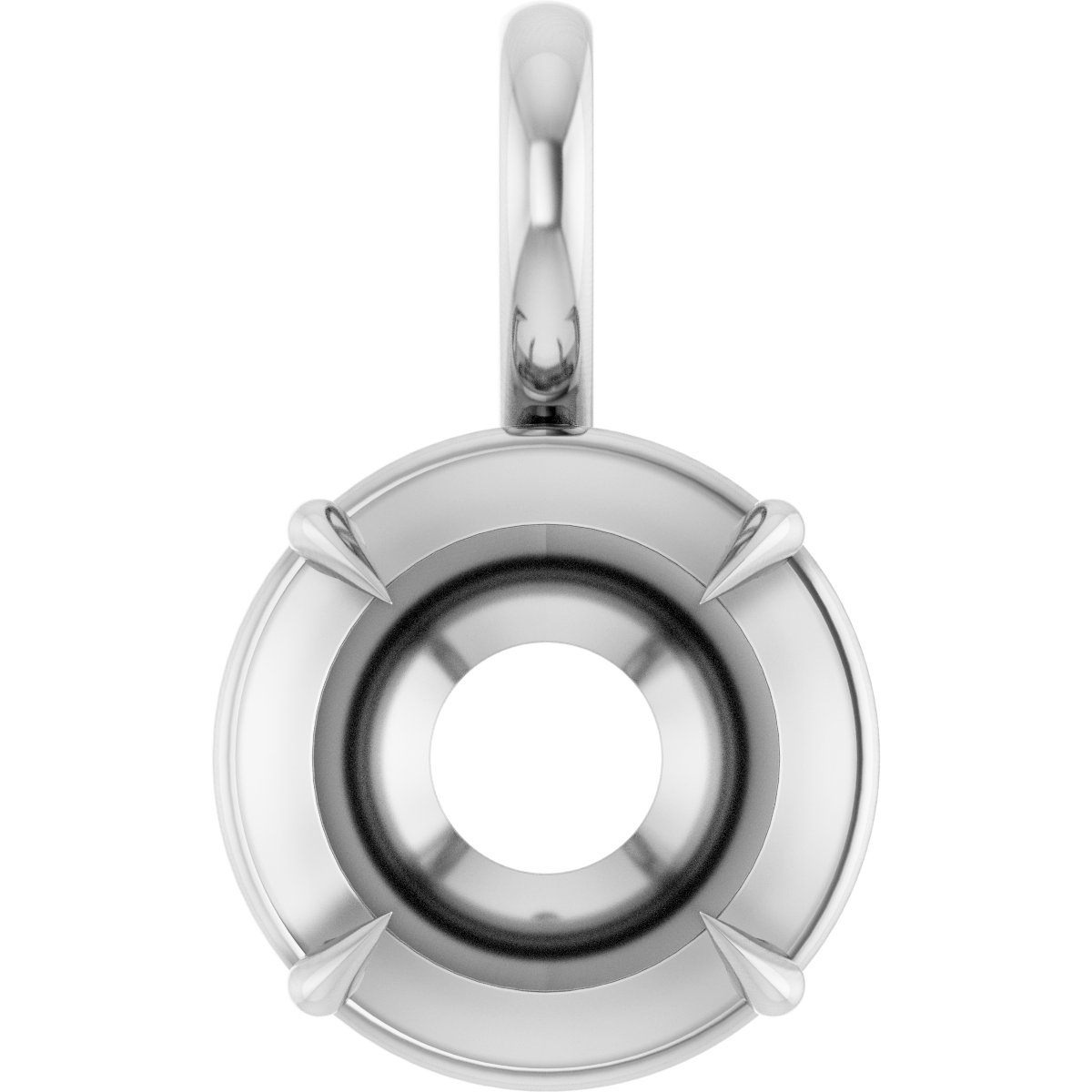 Claw-Prong Solitaire Bezel-Style Pendant