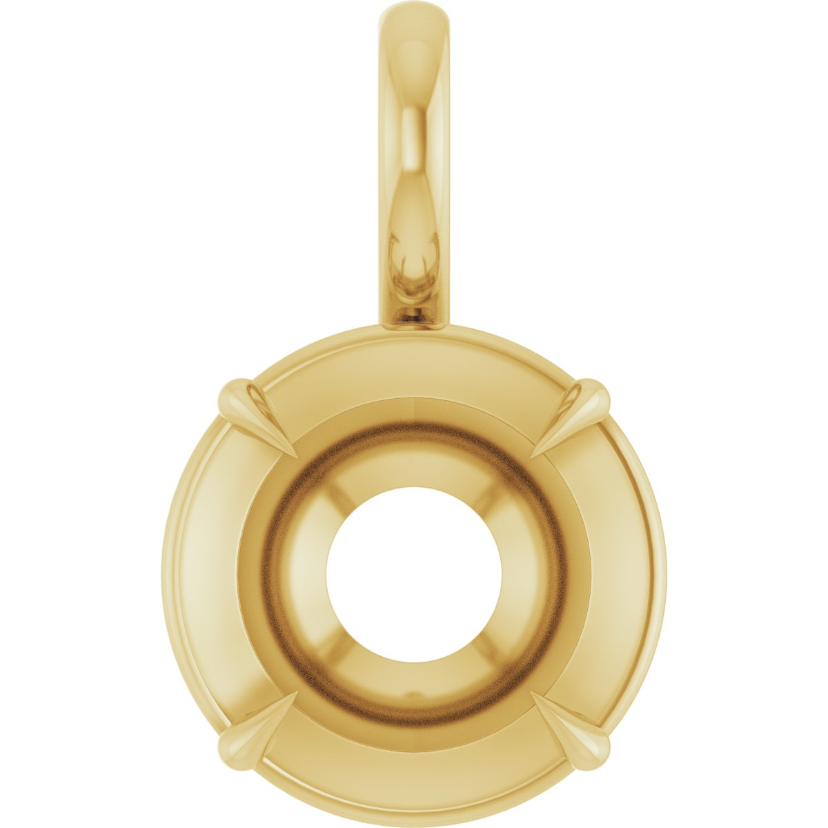 Claw-Prong Solitaire Bezel-Style Pendant