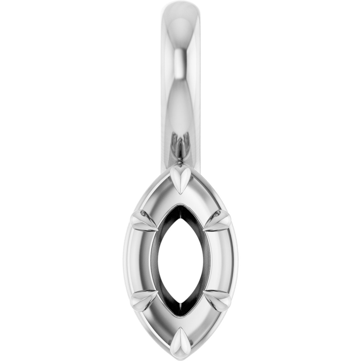 Claw-Prong Solitaire Bezel-Style Pendant