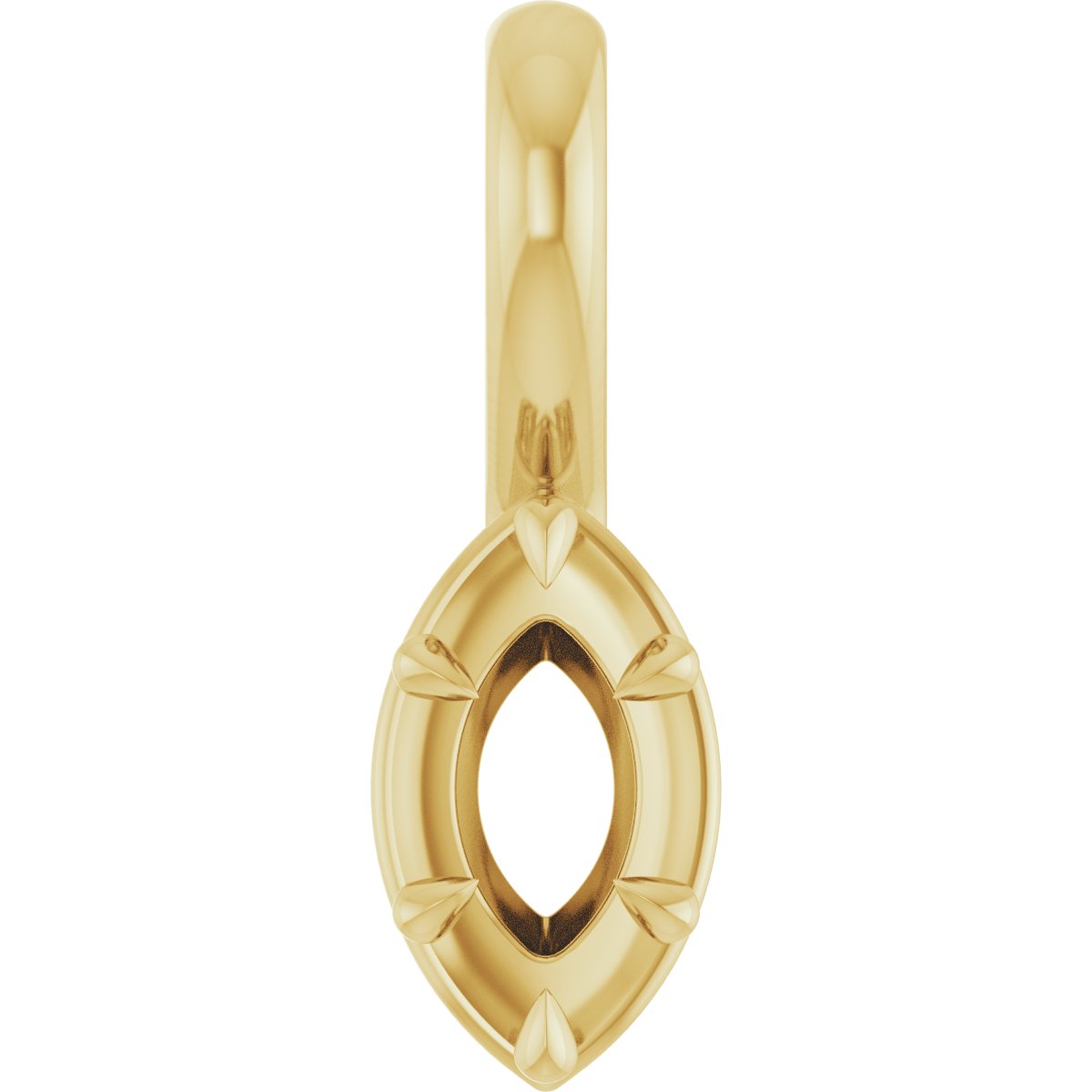 Claw-Prong Solitaire Bezel-Style Pendant