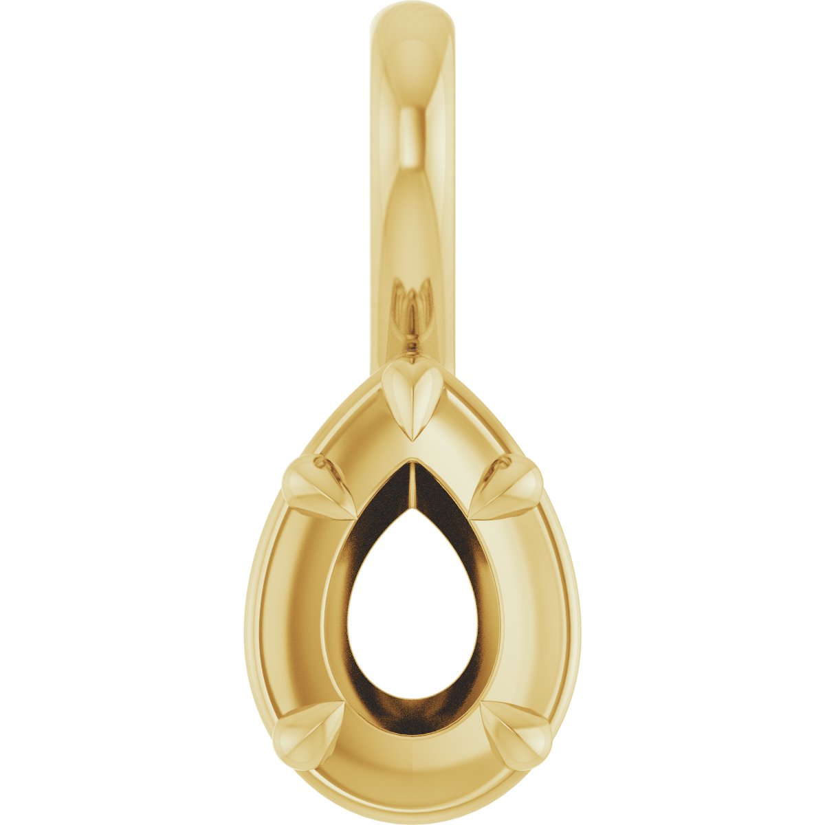 Claw-Prong Solitaire Bezel-Style Pendant