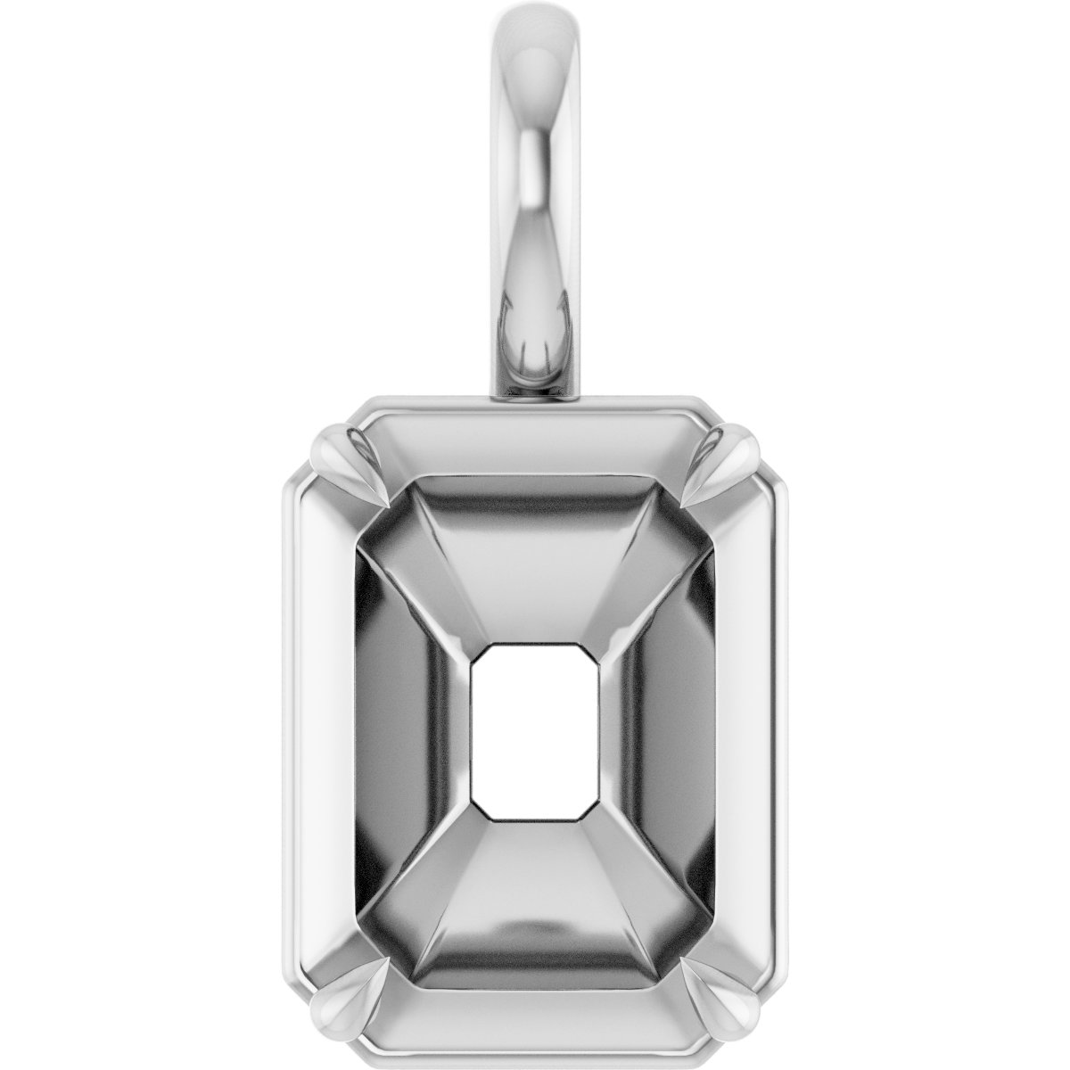 Claw-Prong Solitaire Bezel-Style Pendant