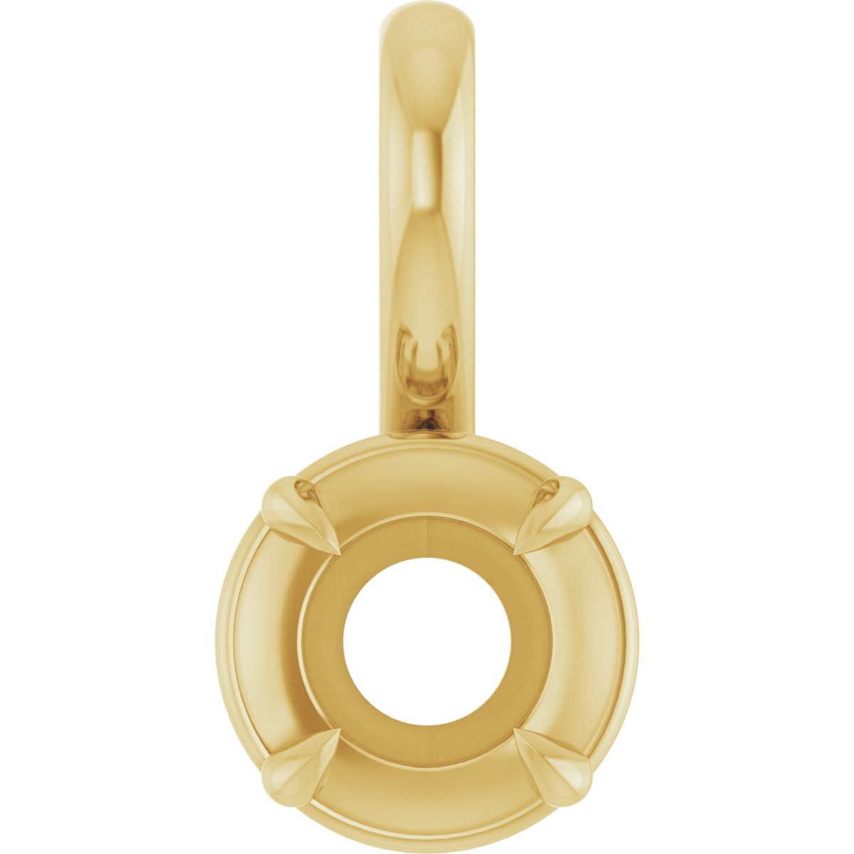 Claw-Prong Solitaire Bezel-Style Pendant