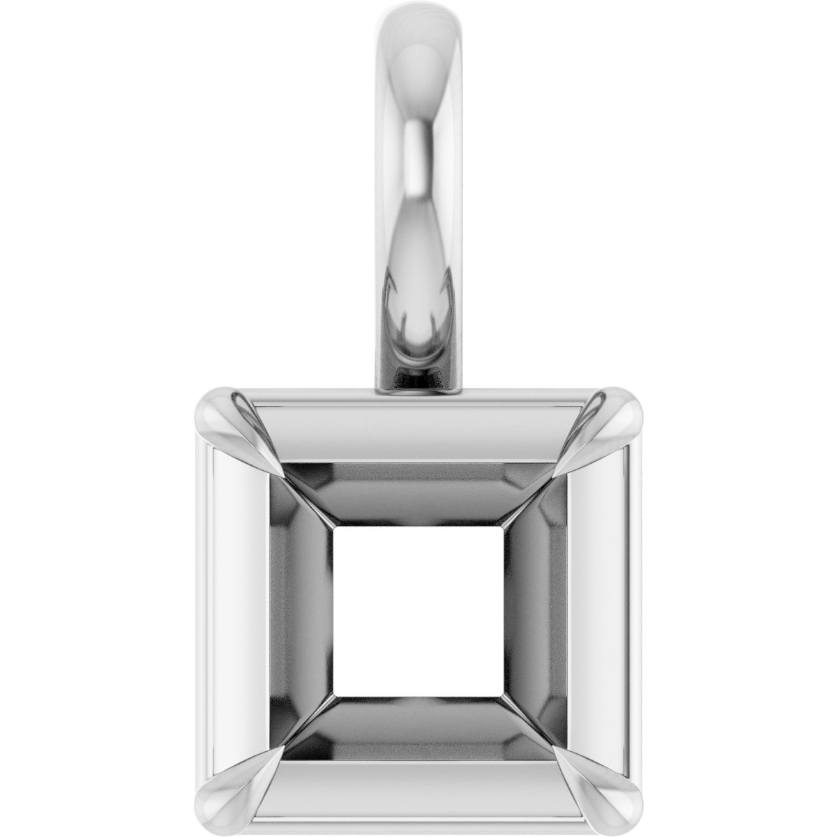 Claw-Prong Solitaire Bezel-Style Pendant
