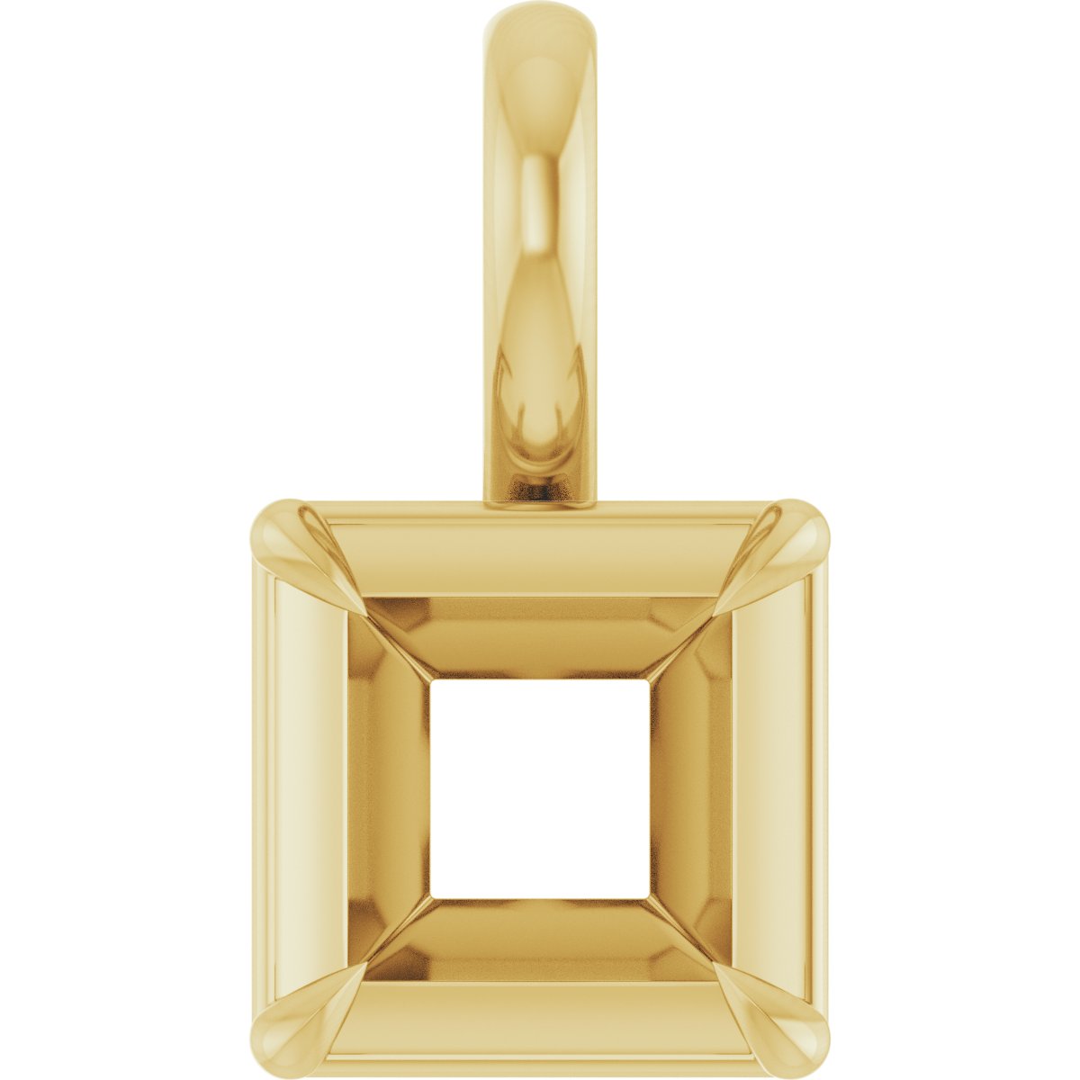 Claw-Prong Solitaire Bezel-Style Pendant