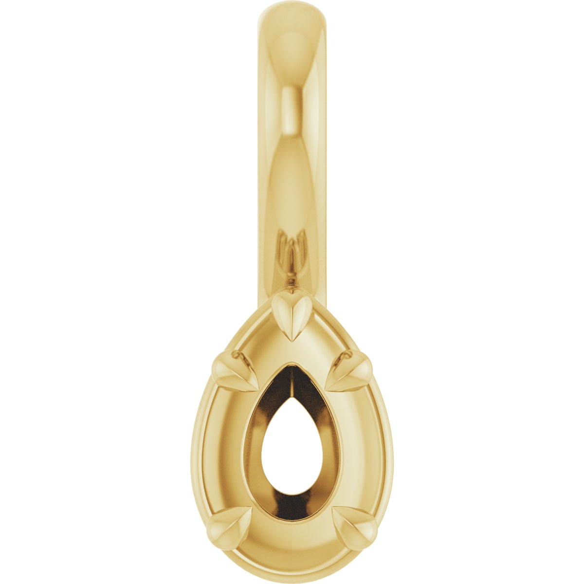 Claw-Prong Solitaire Bezel-Style Pendant