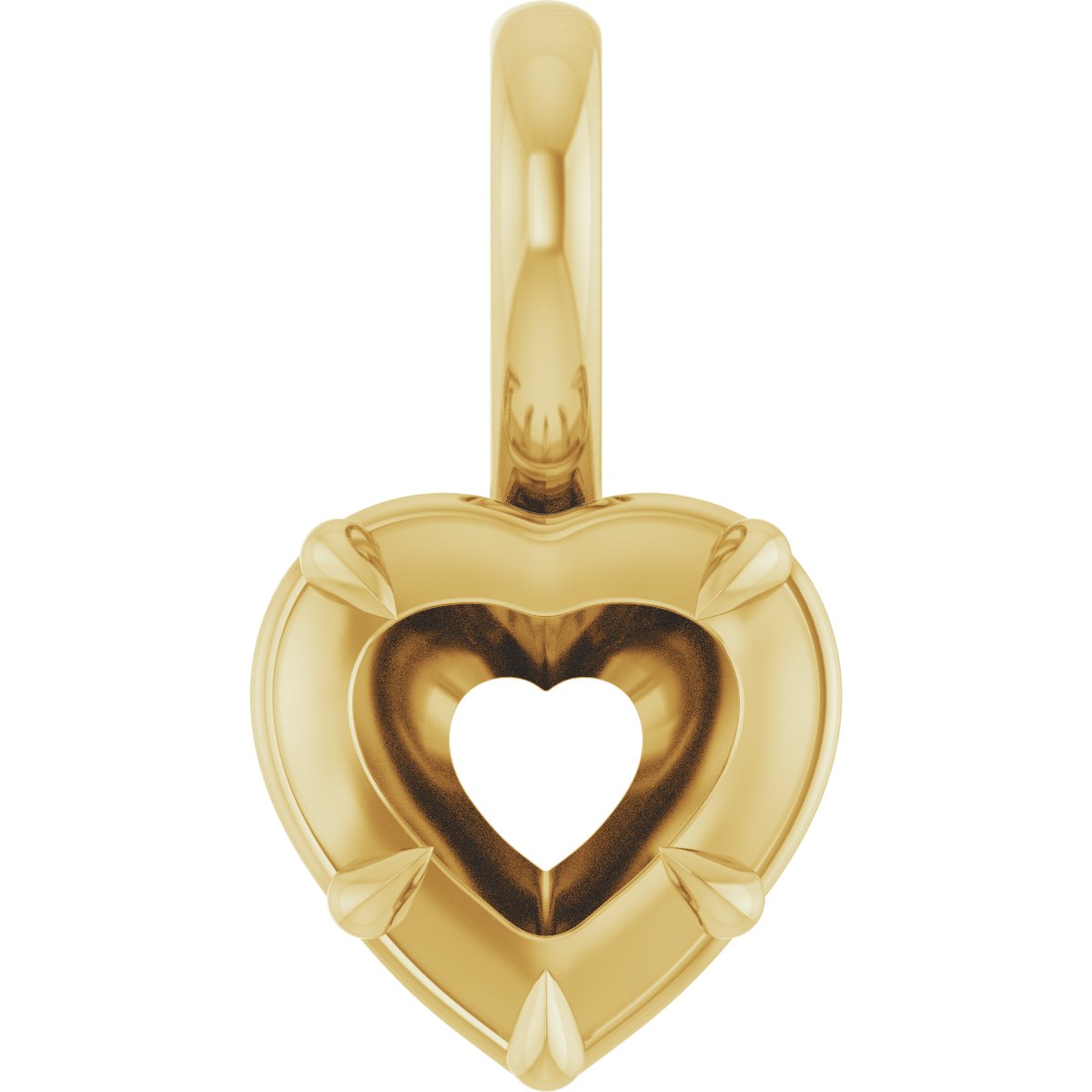 Claw-Prong Solitaire Bezel-Style Pendant