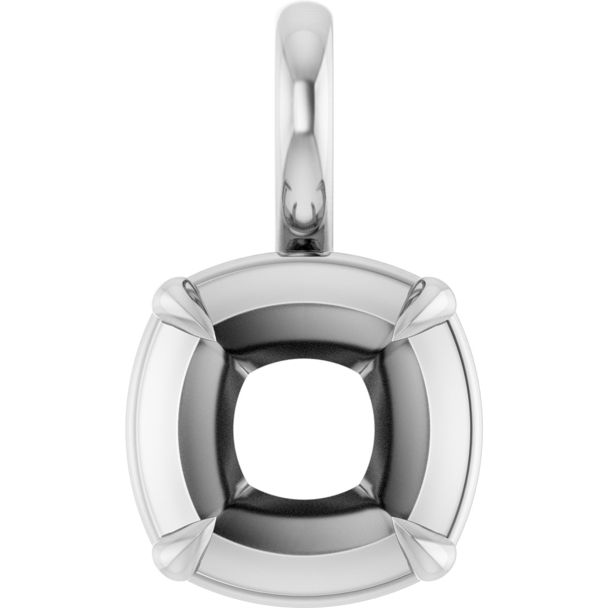 Claw-Prong Solitaire Bezel-Style Pendant
