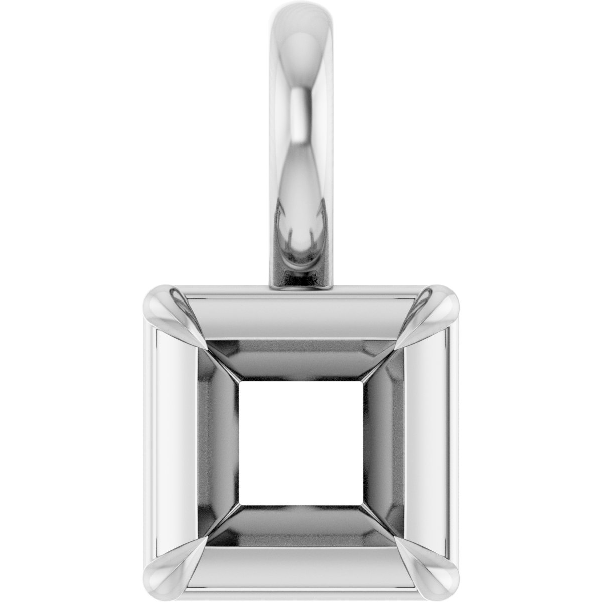 Claw-Prong Solitaire Bezel-Style Pendant