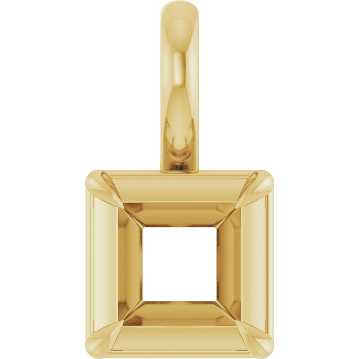 Claw-Prong Solitaire Bezel-Style Pendant