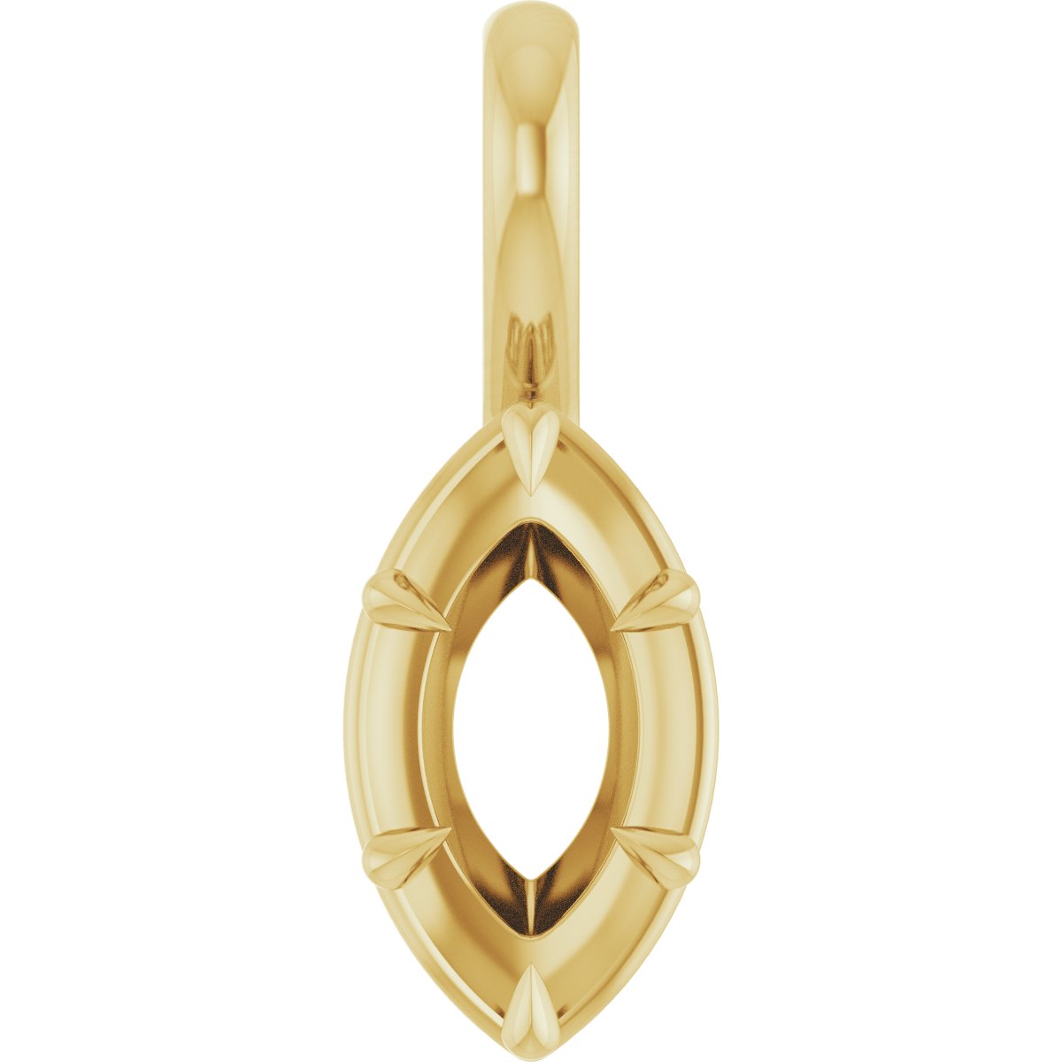 Claw-Prong Solitaire Bezel-Style Pendant
