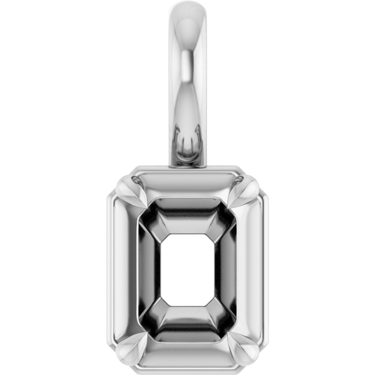 Claw-Prong Solitaire Bezel-Style Pendant