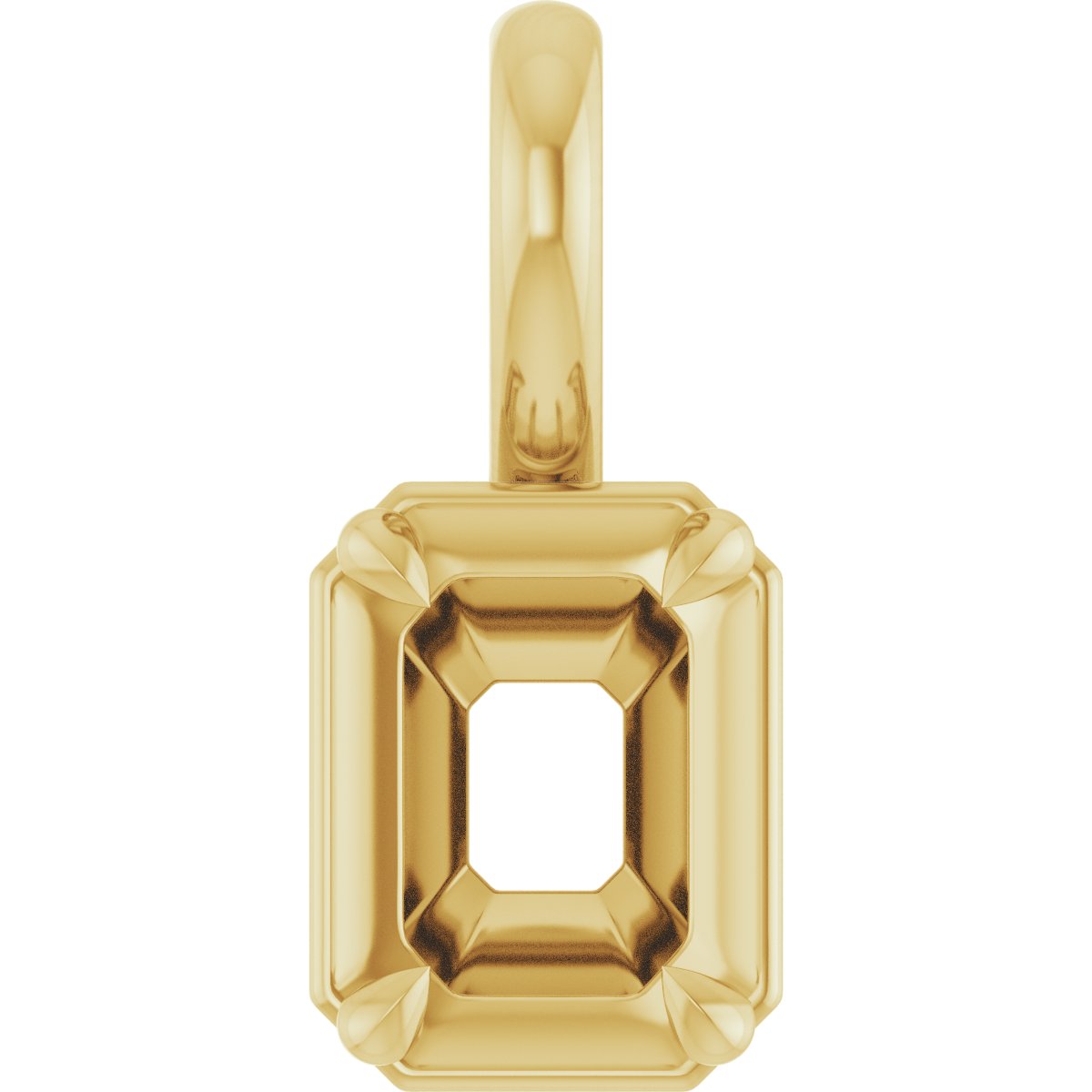 Claw-Prong Solitaire Bezel-Style Pendant