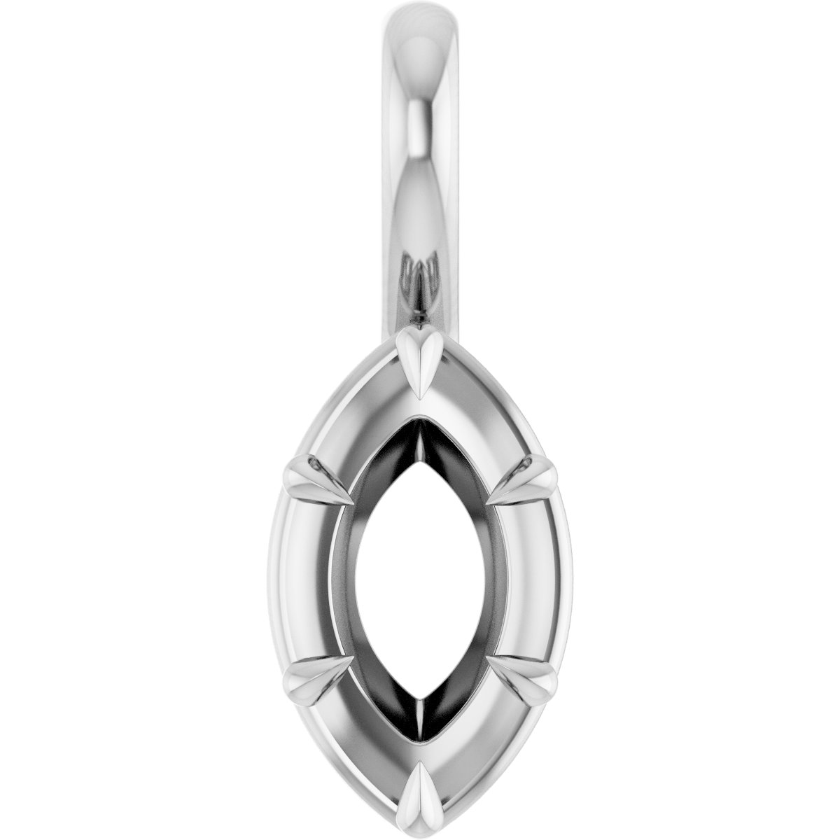 Claw-Prong Solitaire Bezel-Style Pendant