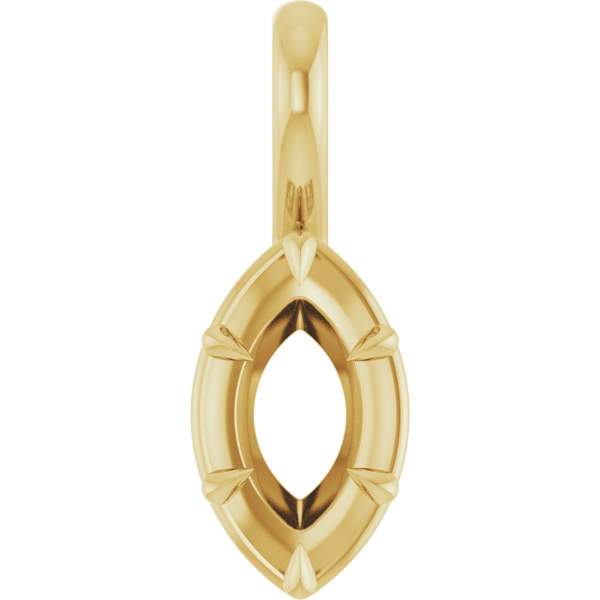 Claw-Prong Solitaire Bezel-Style Pendant