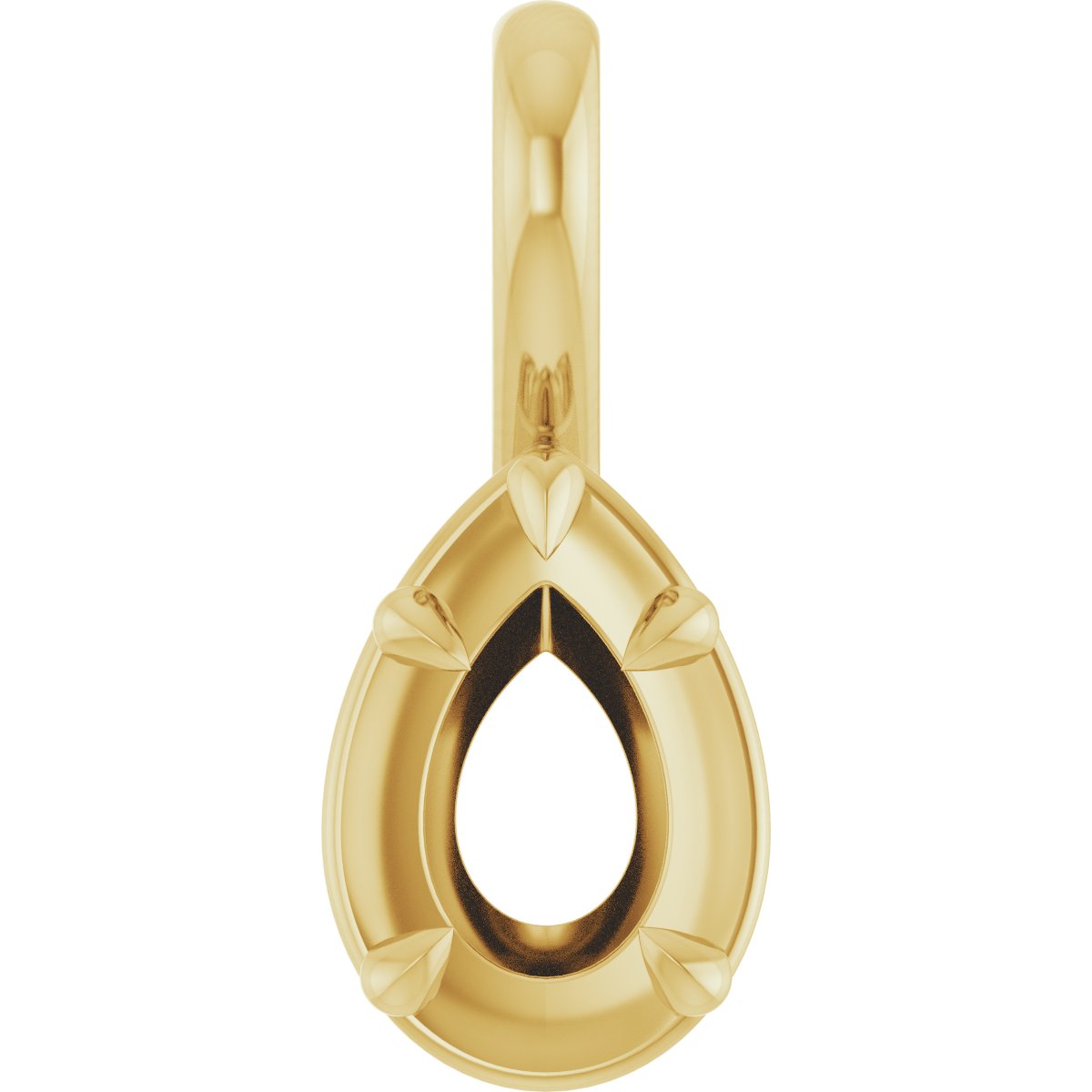 Claw-Prong Solitaire Bezel-Style Pendant