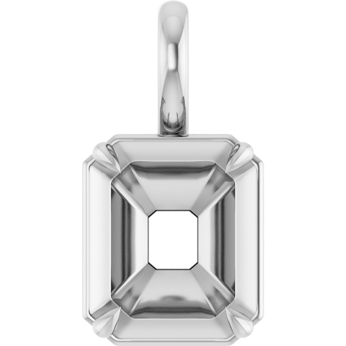 Claw-Prong Solitaire Bezel-Style Pendant
