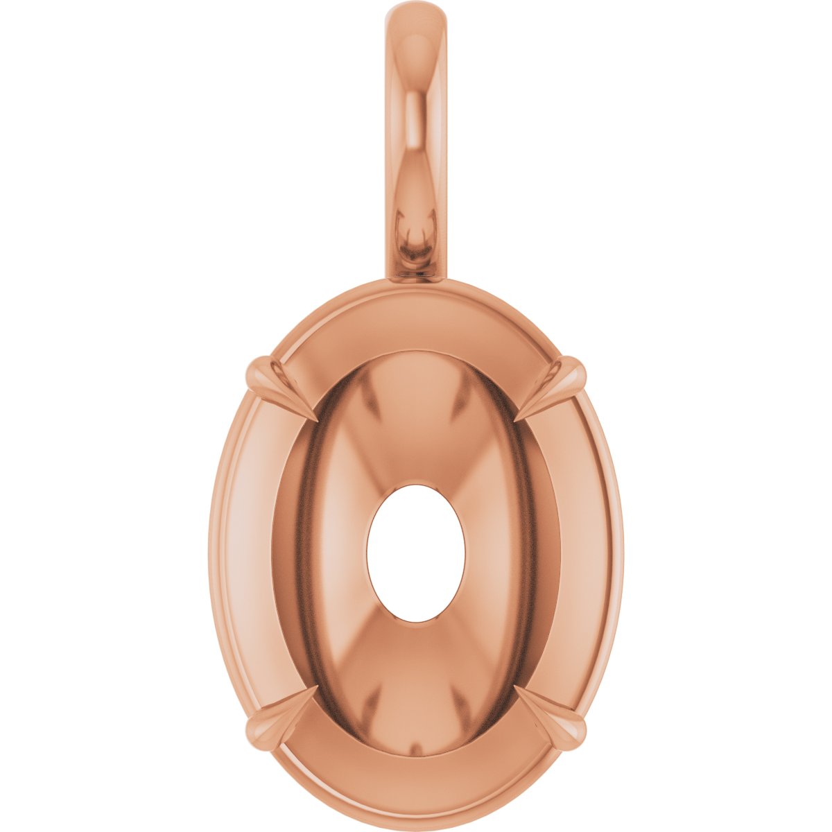 Claw-Prong Solitaire Bezel-Style Pendant