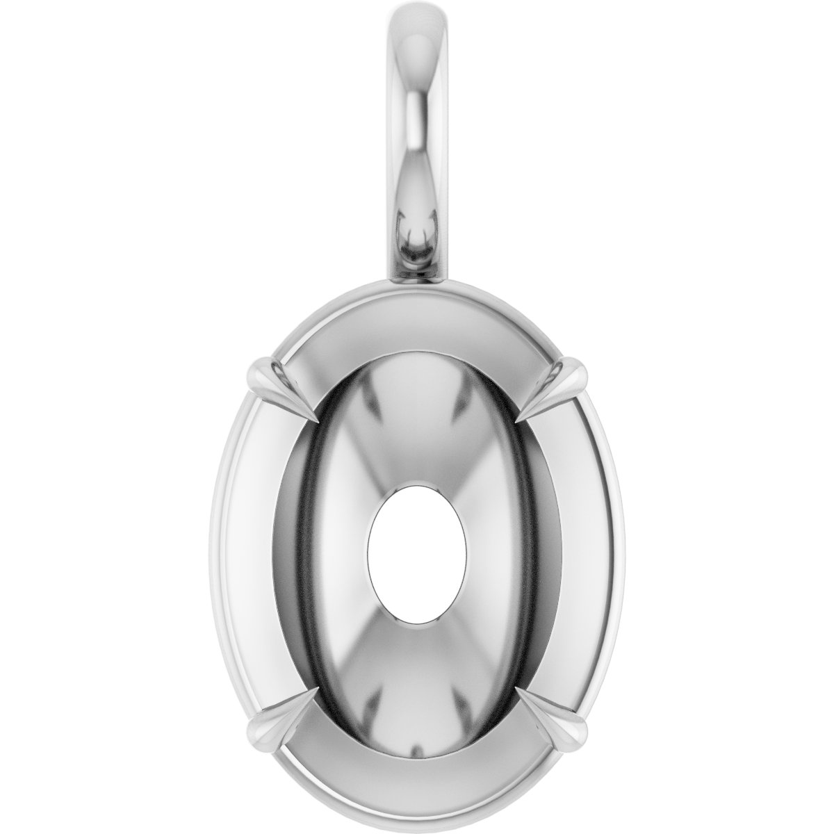 Claw-Prong Solitaire Bezel-Style Pendant
