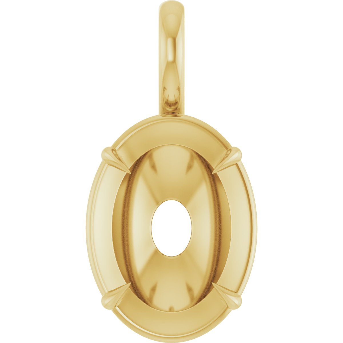 Claw-Prong Solitaire Bezel-Style Pendant