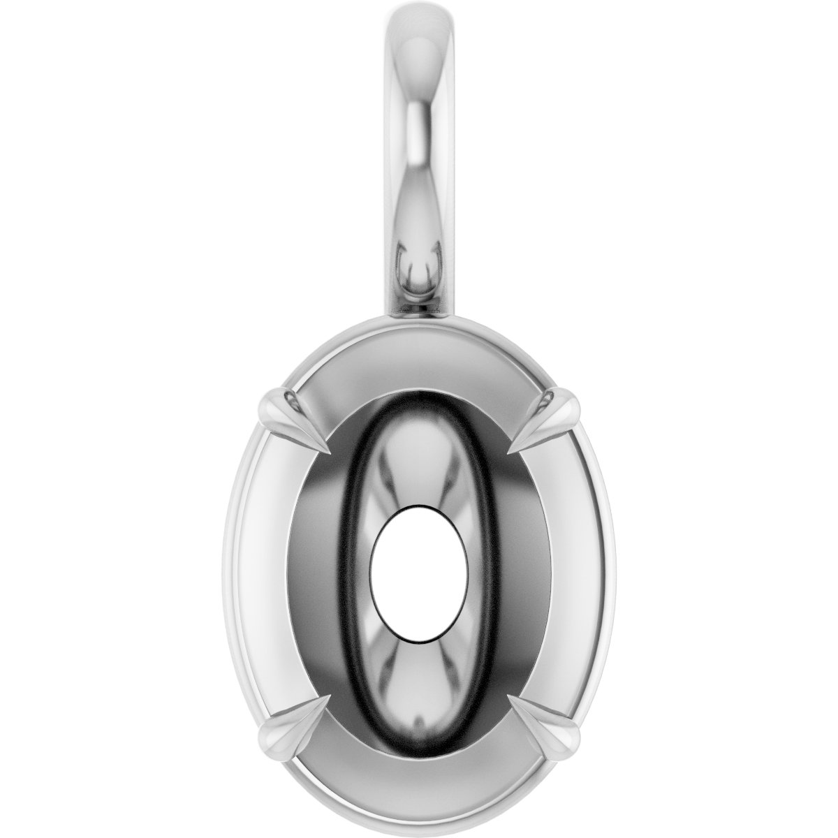 Claw-Prong Solitaire Bezel-Style Pendant