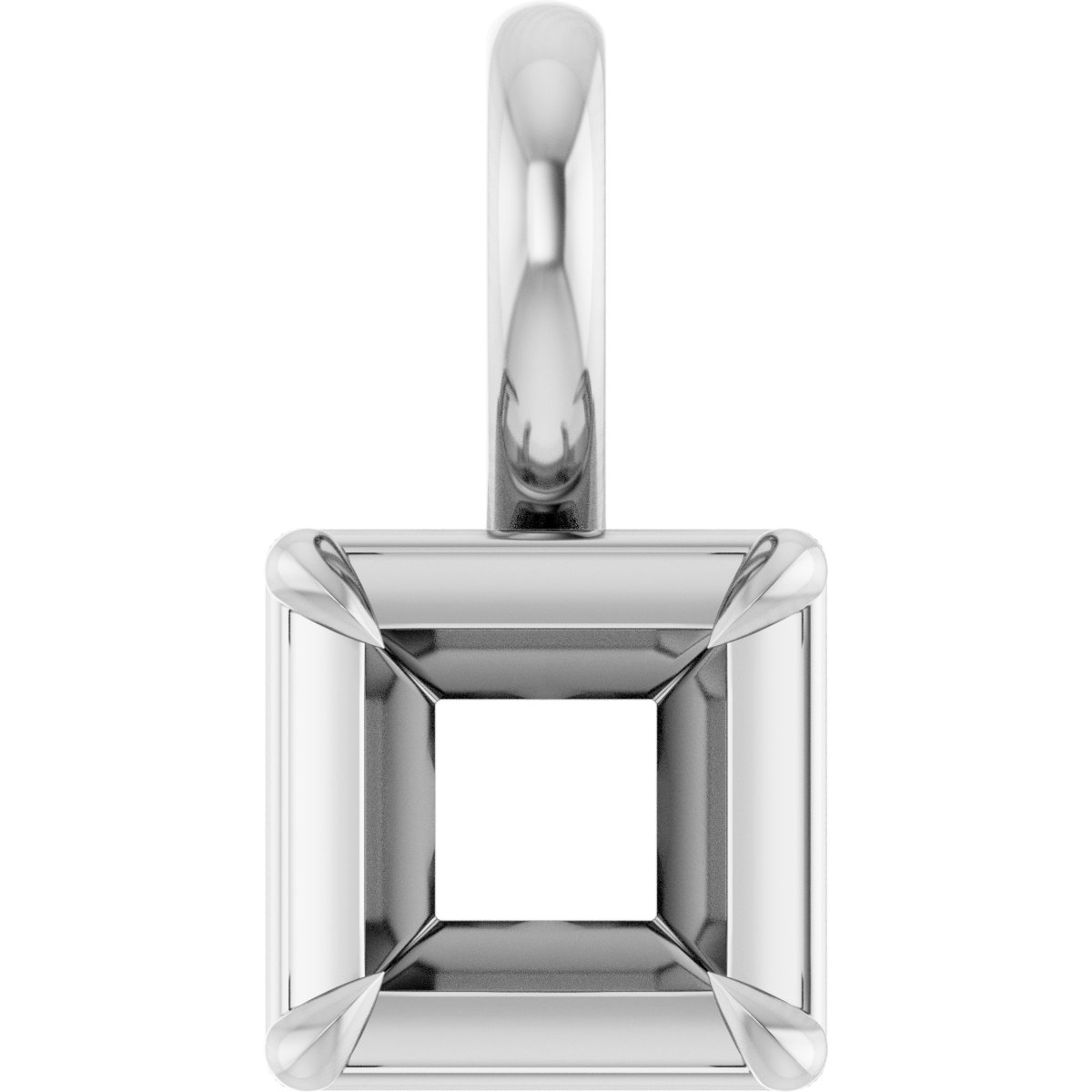 Claw-Prong Solitaire Bezel-Style Pendant