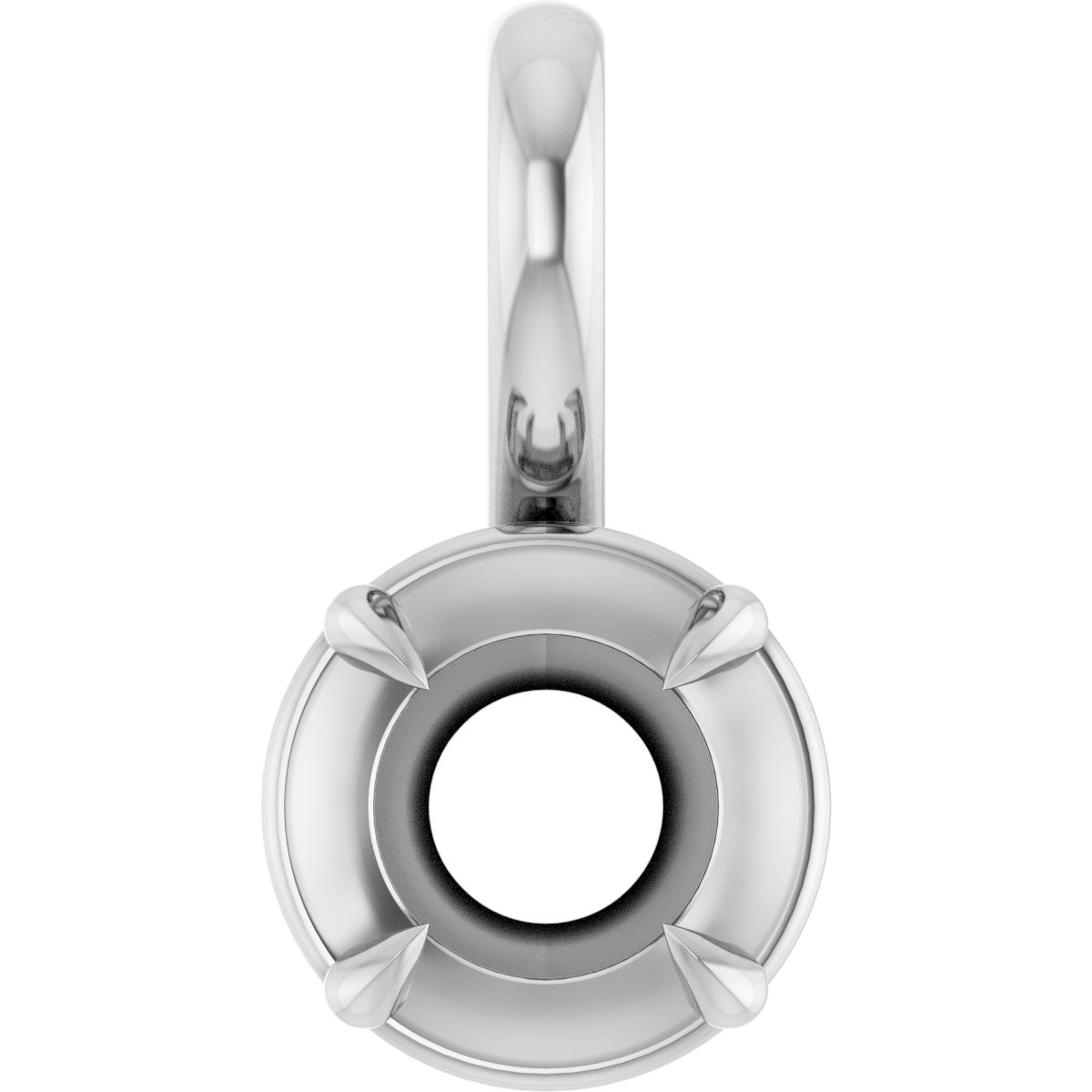 Claw-Prong Solitaire Bezel-Style Pendant