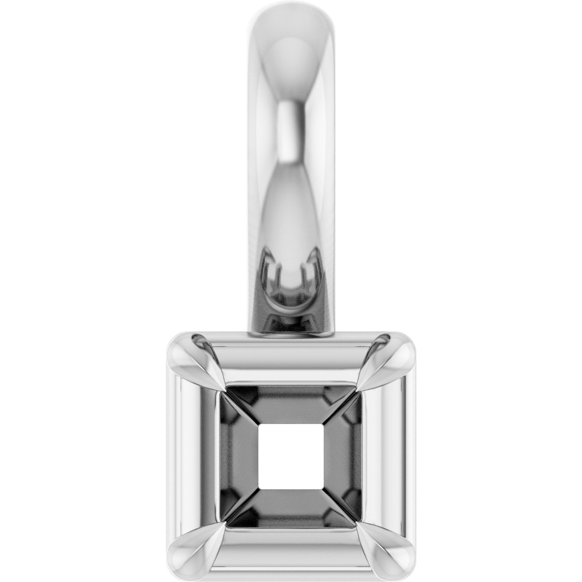 Claw-Prong Solitaire Bezel-Style Pendant
