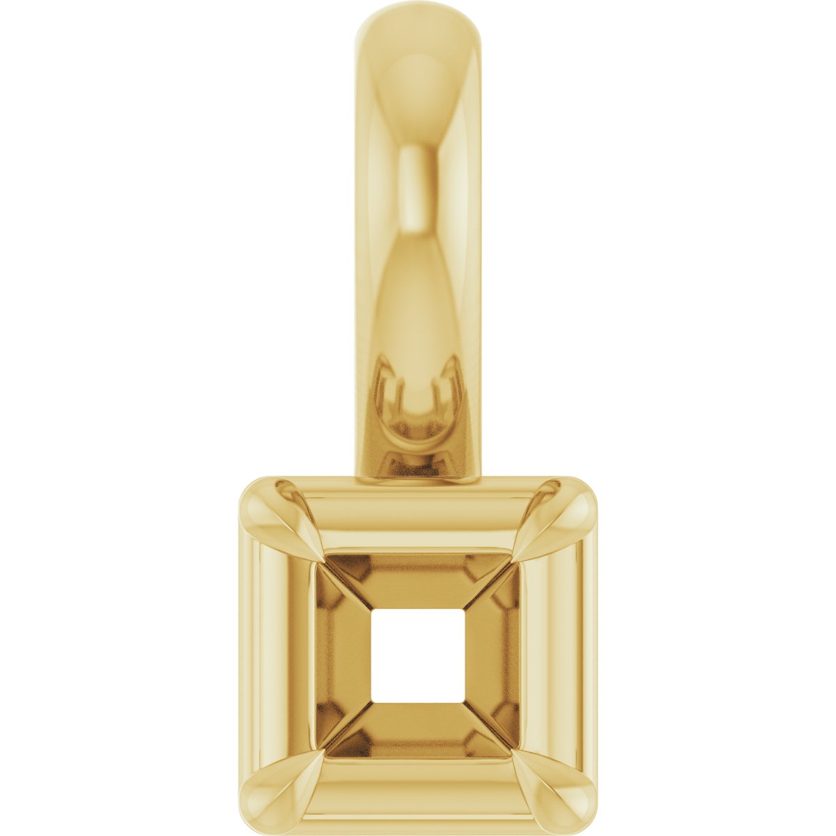 Claw-Prong Solitaire Bezel-Style Pendant