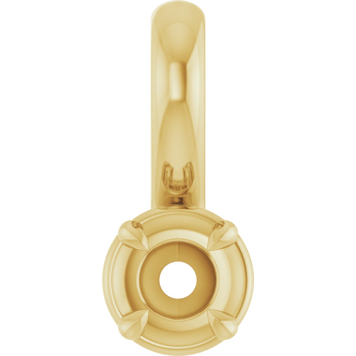 Claw-Prong Solitaire Bezel-Style Pendant