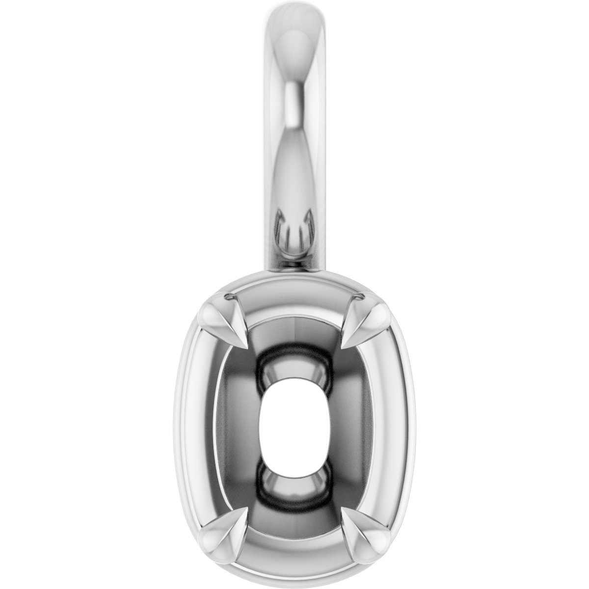 Claw-Prong Solitaire Bezel-Style Pendant