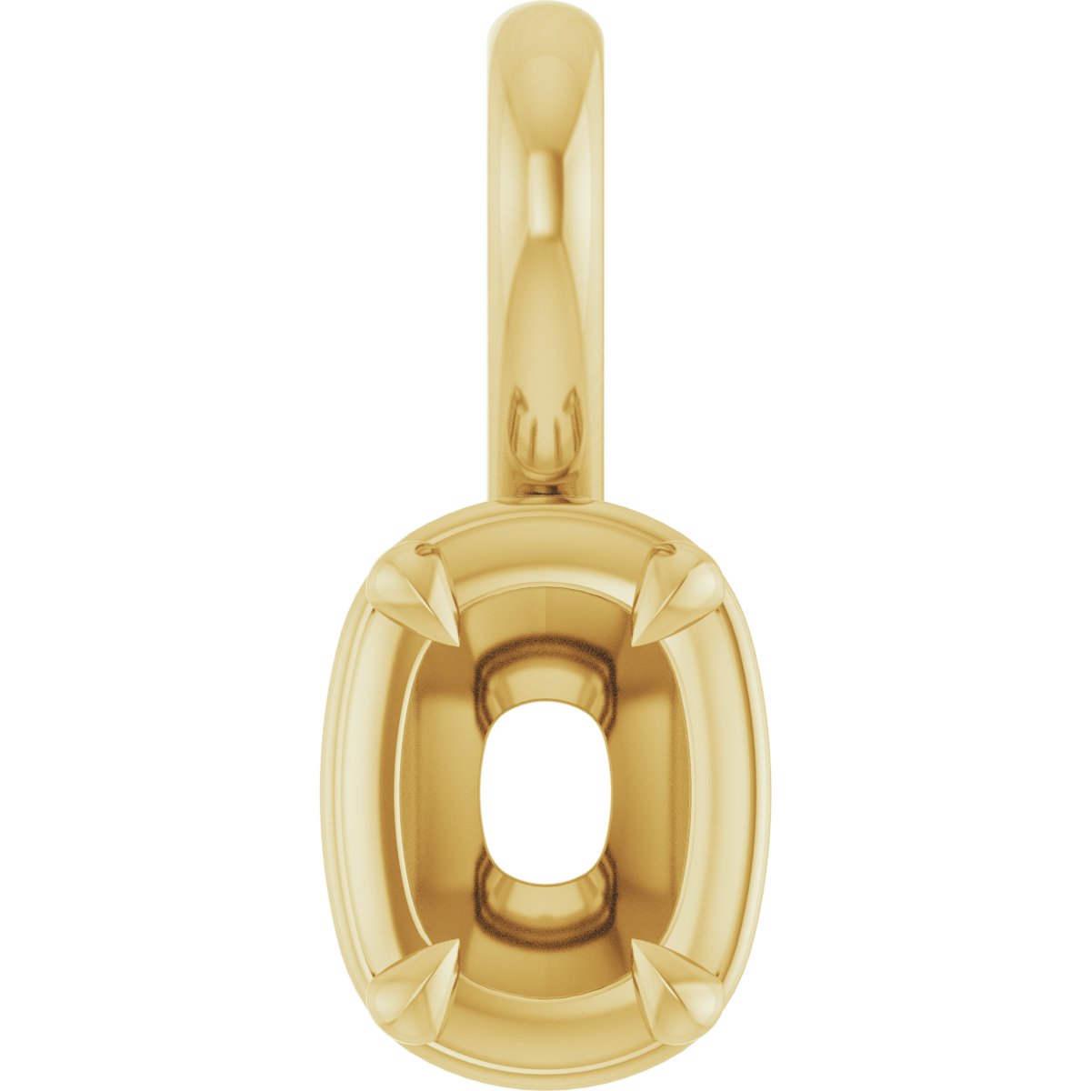 Claw-Prong Solitaire Bezel-Style Pendant