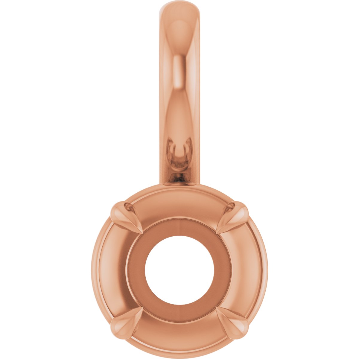 Claw-Prong Solitaire Bezel-Style Pendant