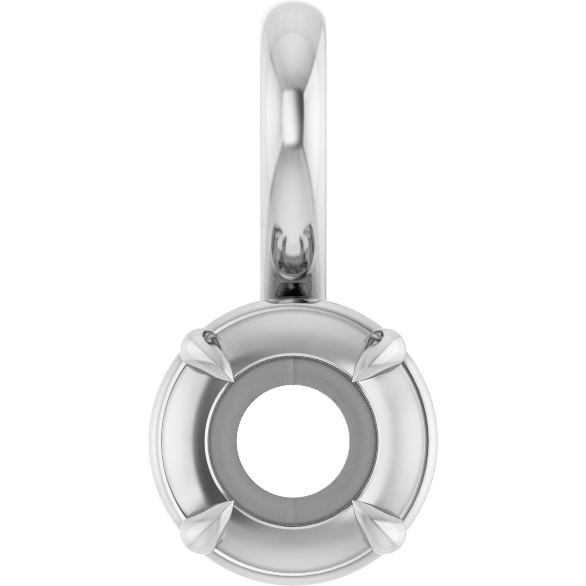 Claw-Prong Solitaire Bezel-Style Pendant