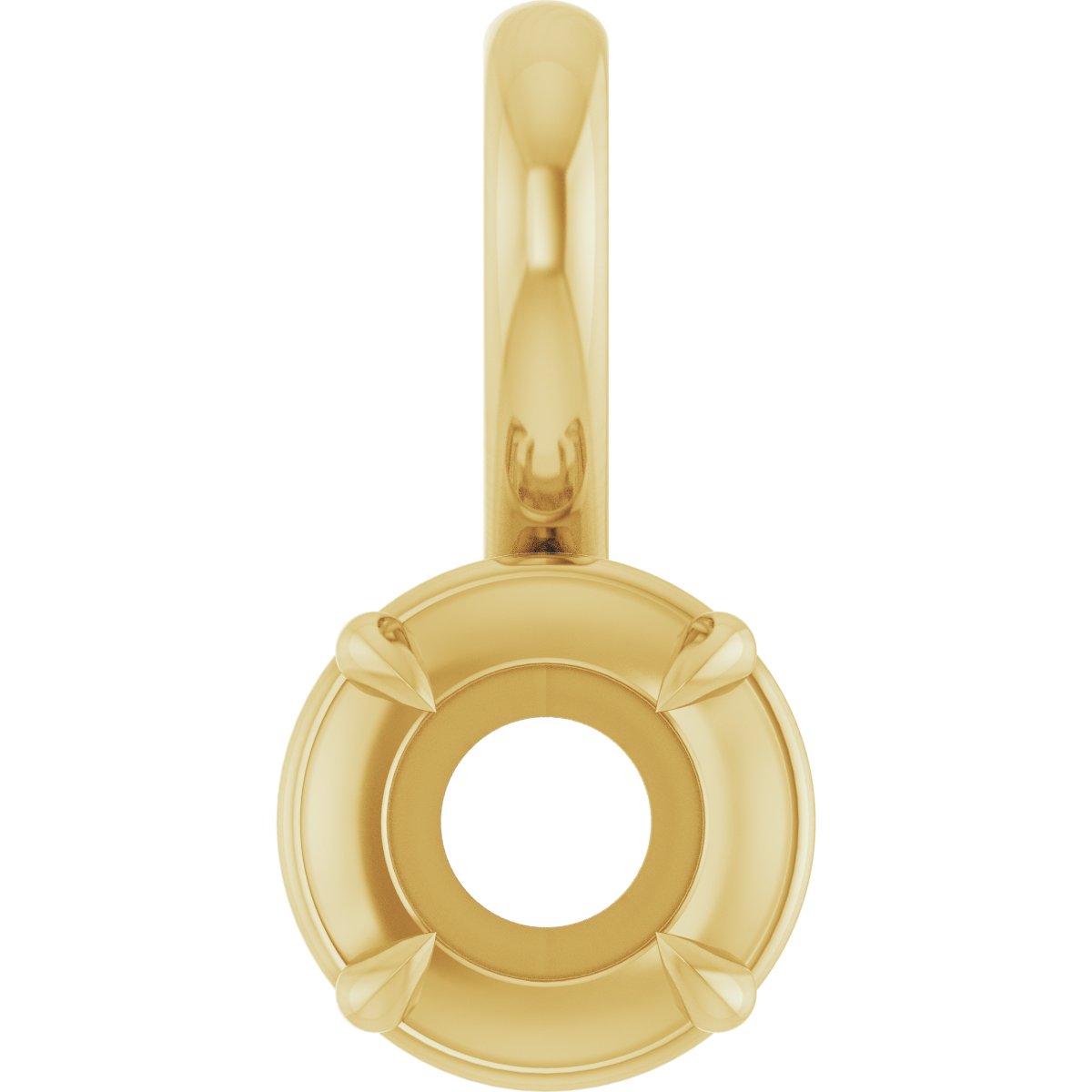 Claw-Prong Solitaire Bezel-Style Pendant