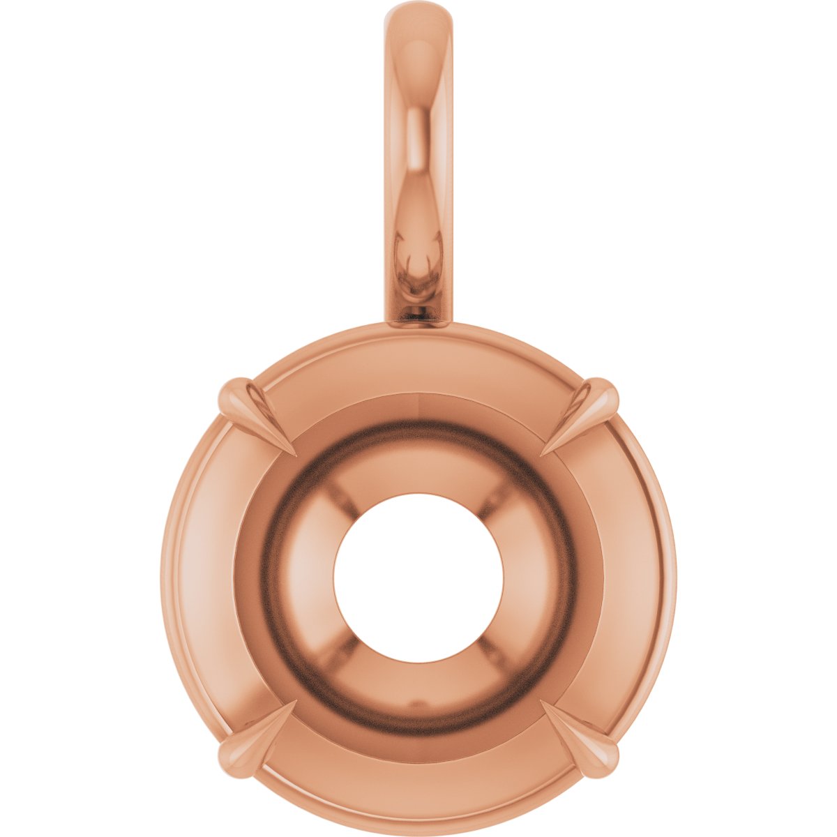 Claw-Prong Solitaire Bezel-Style Pendant