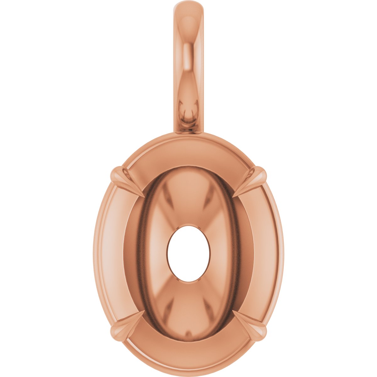 Claw-Prong Solitaire Bezel-Style Pendant