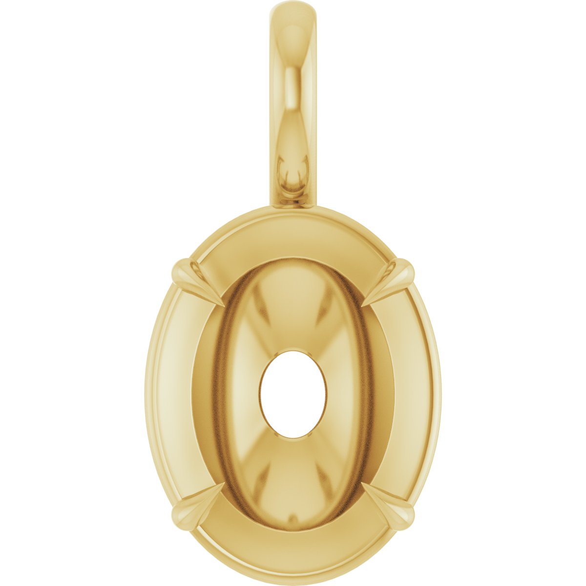Claw-Prong Solitaire Bezel-Style Pendant