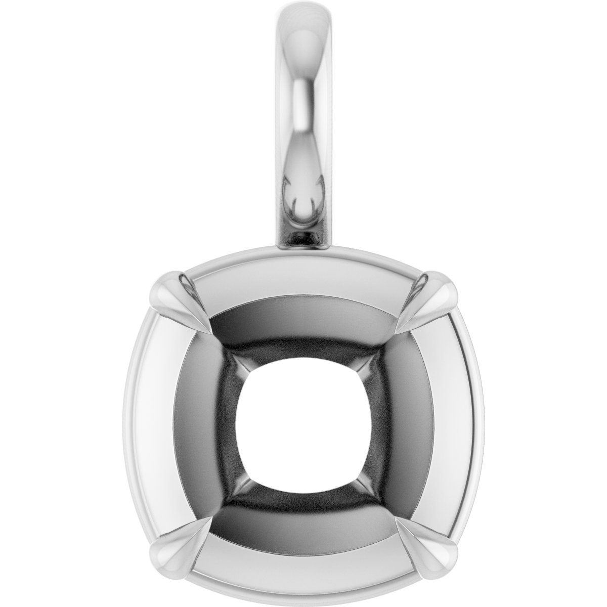 Claw-Prong Solitaire Bezel-Style Pendant