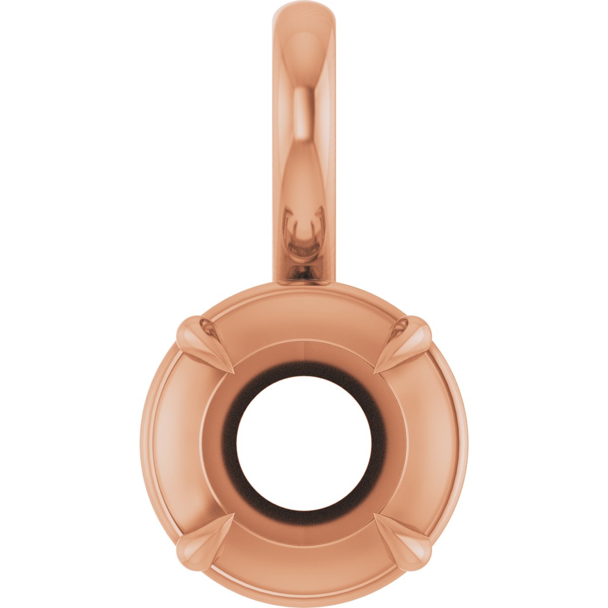 Claw-Prong Solitaire Bezel-Style Pendant