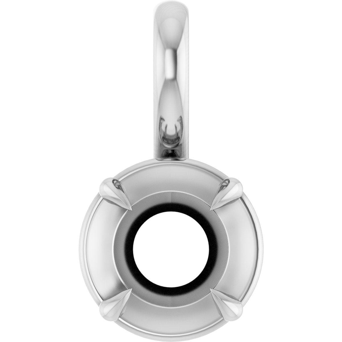 Claw-Prong Solitaire Bezel-Style Pendant
