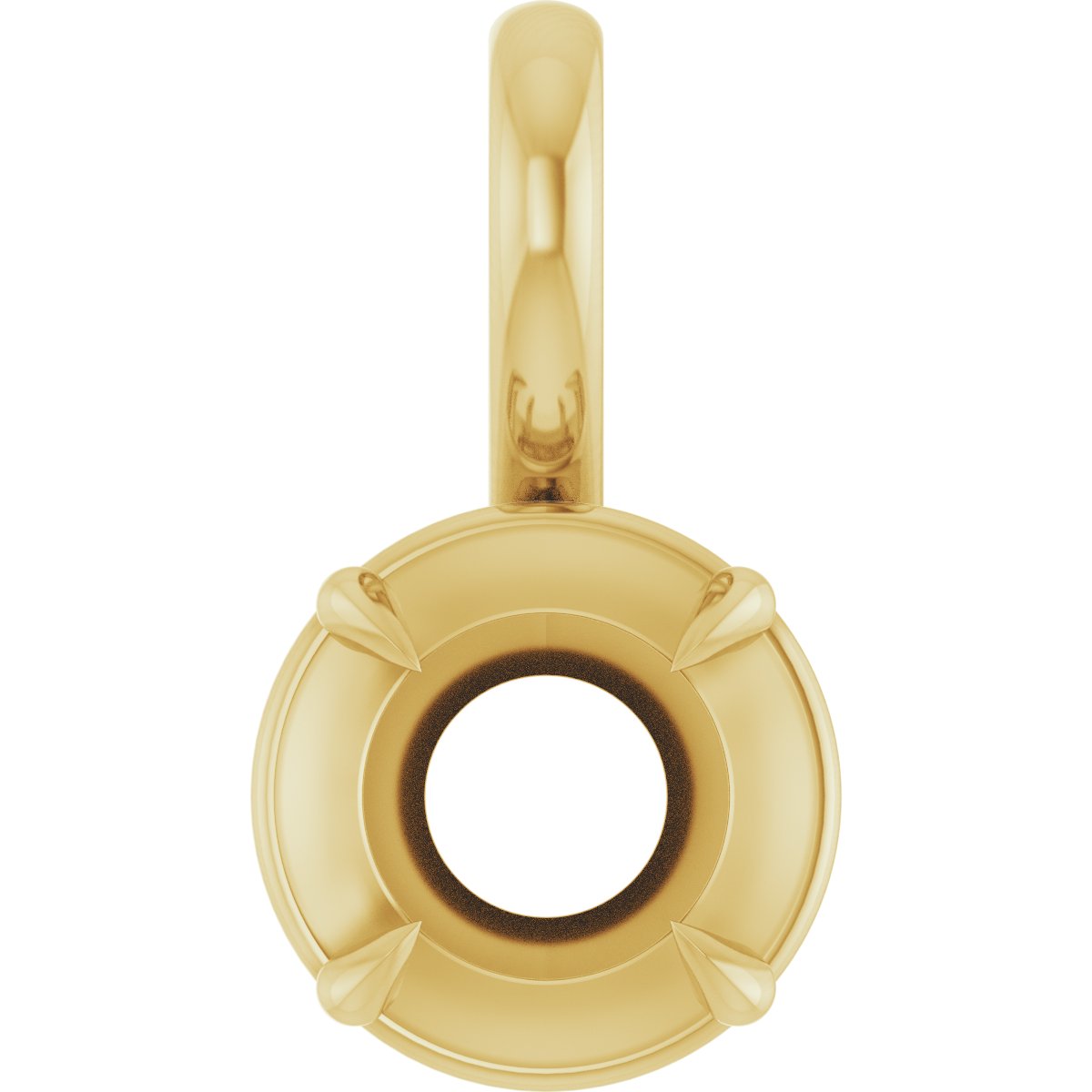 Claw-Prong Solitaire Bezel-Style Pendant