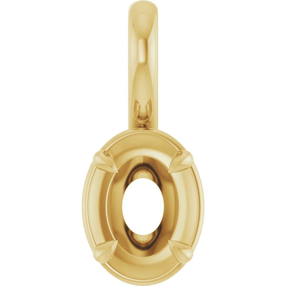 Claw-Prong Solitaire Bezel-Style Pendant