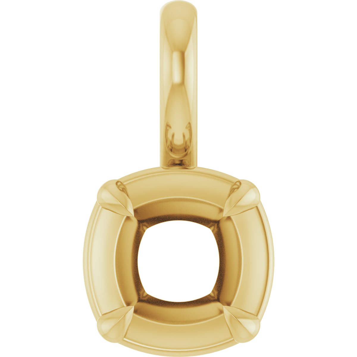 Claw-Prong Solitaire Bezel-Style Pendant