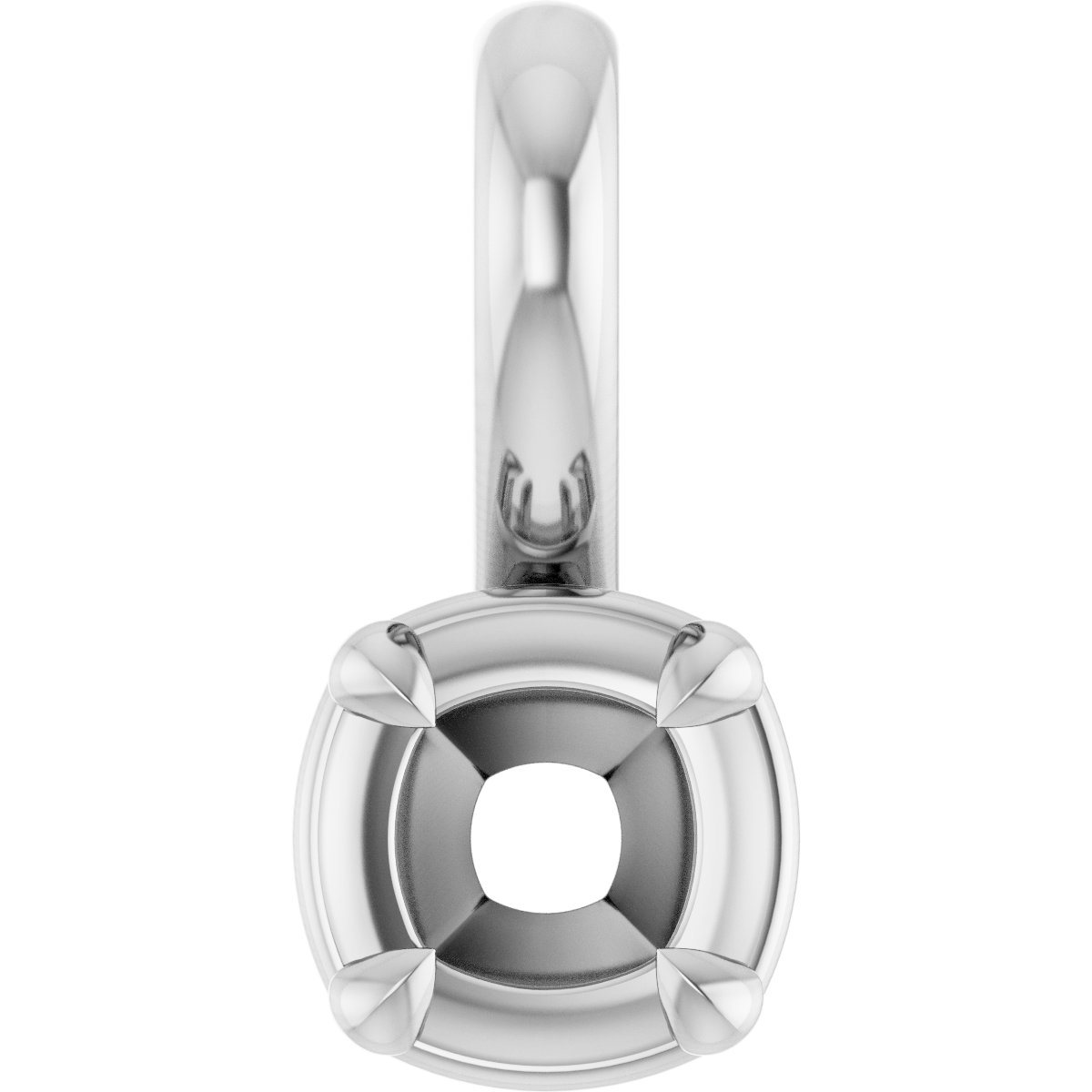 Claw-Prong Solitaire Bezel-Style Pendant